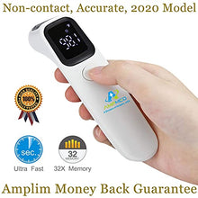Load image into Gallery viewer, Amplim Hospital Medical Grade Non Contact Digital Clinical Forehead Thermometer for Adults, Kids, Toddlers, Infants, and Babies, FSA HSA Approved, 2001W2, White