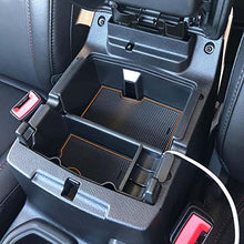 Load image into Gallery viewer, EDBETOS Center Console Organizer Tray Compatible with Jeep Wrangler JL/JLU 2018 2019-2021 2022 and Gladiator JT Truck 2020-2022 Insert Armrest Accessories - Won't Covers the light inside (Orange Trim)
