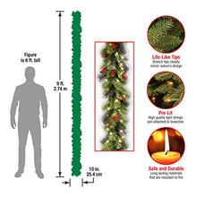 Load image into Gallery viewer, National Tree Company Pre-lit Artificial Christmas Garland | Flocked with Mixed Decorations and Lights | Crestwood Spruce - 9 ft