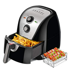 Load image into Gallery viewer, Secura Air Fryer XL 5.3 Quart 1700-Watt Electric Hot Air Fryers Oven Oil Free Nonstick Cooker w/Additional Accessories, Recipes, BBQ Rack & Skewers for Frying, Roasting, Grilling, Baking (Silver)