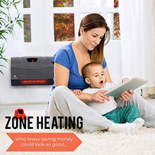 Load image into Gallery viewer, Heat Storm Phoenix HS-1500-PHX, Infrared Space Heater with Attachable Feet, Remote Control, Energy Efficient-750-1500 Watts, Gray Floor or Wall