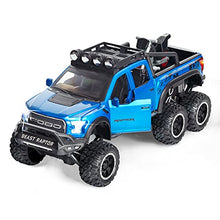 Load image into Gallery viewer, F-150 Pickup Truck Toy Refitted 6x6 Off-Road Model Truck 1/24 Scale Die-Cast Metal Toy Car (Blue)