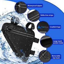 Load image into Gallery viewer, Hikenture Bike Storage Bag, Waterproof Triangle Bike Bag for MTB & Road Bike, Top Tube Bike Frame Bag with 1.5L Capacity & Mesh Pocket, Bicycle Accessories Pack Bike Pouch for Phone, Keys, Pump, Tools