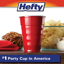 Load image into Gallery viewer, Hefty Party On Disposable Plastic Cups, Red, 18 Ounce, 30 Count