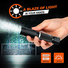 Load image into Gallery viewer, Flashlight, NICRON N7 600 Lumens Tactical Flashlight, 90 Degree Mini Flashlight Ip65 Waterproof Led Flashlight 4 Modes- Best High Lumens are for Camping, Outdoor, Hiking (Not Including Batteries)Gift