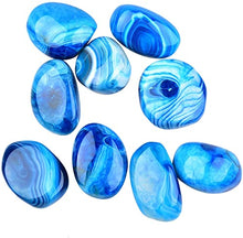 Load image into Gallery viewer, BTEOBFY Blue Agate Palm Stones,Warm&Air Blue Lace Stone, Natural Healing Crystal Therapy Worry Stones for Meditation Chakra Balancing Collection, Irregular Shape