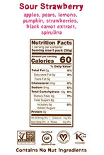 Load image into Gallery viewer, BEAR Sour - Real Fruit Yoyos - Strawberry-Apple, No added Sugar, All Natural, non GMO, Gluten Free, Vegan - Healthy on-the-go snack for kids & adults, 0.7 Ounce (Pack of 12)
