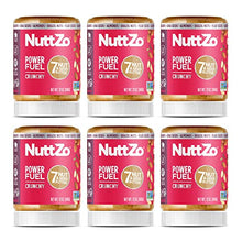 Load image into Gallery viewer, Natural Power Fuel Crunchy Nut Butter by NuttZo | 7 Nuts & Seeds Blend, Paleo, Non-GMO, Gluten-Free, Vegan, Kosher | 1g Sugar, 6g Protein | 12oz Jar (Pack of 6)