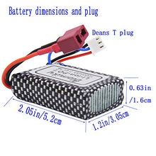 Load image into Gallery viewer, Blomiky 2 Pack 7.4V 2S 30C 1000mAh 6.3Wh Lipo Battery T Plug and USB Charger Cable for HBX 16889 16890A and XLH Q903 Q901 Q902 1/16 Scale 2845 Brushless Motor Racing RC Truck Q903 Battery 2