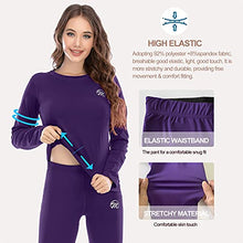 Load image into Gallery viewer, MEETWEE Thermal Underwear for Women, Winter Warm Base Layer Top & Bottom Set Long Johns with Fleece Lined Cold Weather Skiing