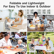 Load image into Gallery viewer, YOLEO High Chair for Toddlers Folding Compact Portable Booster Seat Babies/Kids Chair on Chair for Dining Table Camping (Grey)