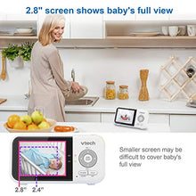 Load image into Gallery viewer, VTech VM819 Video Baby Monitor with 19Hour Battery Life 1000ft Long Range Auto Night Vision 2.8β Screen 2Way Audio Talk Temperature Sensor Power Saving Mode and Lullabies, White