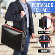 Load image into Gallery viewer, FLYPAL Fireproof Document Organizer Bag with Lock, U.S Patented Fully Enclosed Flap Design, 3-Layer File Storage Box with Dividers, Waterproof File Holder, Fire Proof Container and Case,17.5 x 13 x 5”