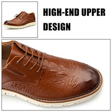 Load image into Gallery viewer, JITAI Men's Casual Oxford Dress Shoes Lace Up Business Fashion Shoes for Men, Brown/01, 9 US
