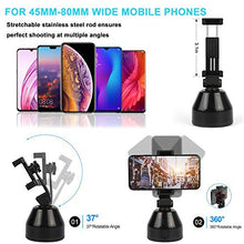 Load image into Gallery viewer, Smart Portable Selfie Stick,360°Rotation Auto Face Object Tracking Camera Tripod Holder Smart Shooting Cell Phone Camera Mount, Vlog Shooting Smartphone Mount Holder for All iPhone Android Phone
