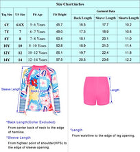 Load image into Gallery viewer, GRACE KARIN Girls Rash Guard Swimsuit Girls Long Sleeve 2-Piece Boyshort Swimwear Orange 6Y