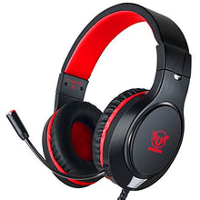 Load image into Gallery viewer, Gaming Headset for Xbox One, PS4,Nintendo Switch Bass Surround and Noise Cancelling with Flexible Mic, 3.5mm Wired Adjustable Over-Ear Headphones for Laptop PC iPad Smartphones (Red-Black)