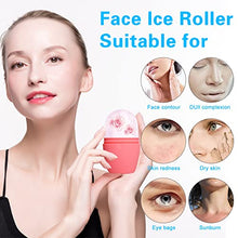 Load image into Gallery viewer, 2 Pcs Ice Roller for Face and Eye, Ice Face Roller Skin Care Gua Sha Tool, Silicone Ice Mold for Face,Facial Ice Roller Skin Care Tool for Face & Eye Puffiness Relief & Remove Fine Lines,Gifts for Her