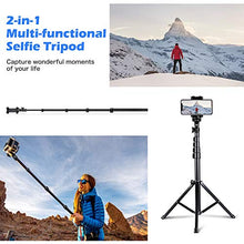 Load image into Gallery viewer, UBeesize 54-inch Selfie Stick Tripod, Detachable and Extendable Phone Tripod for Cell Phone, Compatible with iPhone and Android Phone, Includes Wireless Remote, Cell Phone Holder and Gopro Adapter