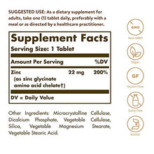 Load image into Gallery viewer, Solgar Chelated Zinc, 250 Tablets - Zinc for Healthy Skin - Supports Cell Growth & DNA Formation - Exerts Antioxidant Activity - Supports A Healthy Immune System - Non GMO, Vegan - 250 Servings