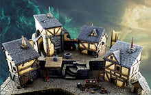 Load image into Gallery viewer, War World Gaming Fantasy Village Street Market Stall and Barrels Set – 28mm Heroic Scale Wargaming Terrain Model Diorama Scenery Wargame Tabletop Medieval Battle Wargame Battleboard