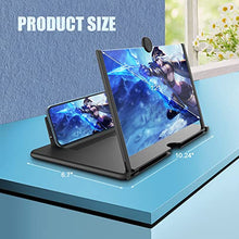 Load image into Gallery viewer, 12" Cell Phone Screen Enlarger Magnifier 2022 Newest Version, HD Pull Type Smartphone Screen Amplifier for Movies, Videos and Gaming, Foldable Phone Magnifying Screen Compatible with Most Smartphones