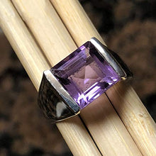 Load image into Gallery viewer, Natural 2ct Purple Amethyst 925 Solid Sterling Silver Men's Ring Size 7, 8, 9, 10, 11, 12, 13