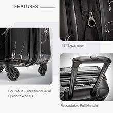 Load image into Gallery viewer, American Tourister Moonlight Hardside Expandable Luggage with Spinner Wheels, Black Marble, 2-Piece Set (21/24)