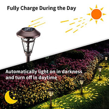 Load image into Gallery viewer, Solpex Solar Pathway Lights Outdoor,6 Pack Solar Garden Lights, Bronze Finshed, Waterproof Solar Walkway Lights Outdoor Lawn, Patio, Yard, Garden, Pathway, Walkway and Driveway.…