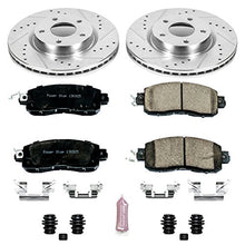 Load image into Gallery viewer, Power Stop K6494 Front Z23 Carbon Fiber Brake Pads with Drilled & Slotted Brake Rotors Kit
