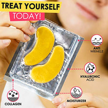 Load image into Gallery viewer, Cedlize Under Eye Collagen Patch, 24K GOLD ANTI-AGING MASK, Pads For Puffy Eyes & Bags, Dark Circles and Wrinkles, With Hyaluronic Acid, Hydrogel, Deep Moisturizing Improves Elasticity, 30 PAIRS