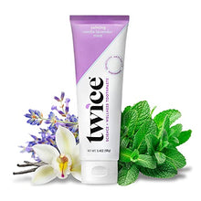 Load image into Gallery viewer, Twice Toothpaste Sensitive Teeth Whitening with Cavity Protection - SLS Free Toothpaste with Fluoride for Tooth Remineralization - (Vanilla Lavender Mint + Spearmint Eucalyptus Bundle) (2-Pack)