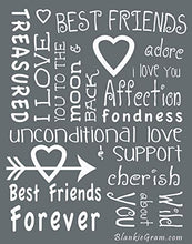 Load image into Gallery viewer, Blankiegram I Love You Throw Blanket The Perfect Caring Gift for Best Friends, Couples & Family (Grey)