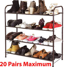 Load image into Gallery viewer, Simple Houseware 4-Tier Shoe Rack Storage Organizer, Bronze