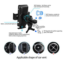 Load image into Gallery viewer, JOYVEVA Wireless Car Charger, Fast Charging Auto Clamping Car Mount, Air Vent Dashboard Car Phone Holder for Galaxy S22/S22+/S22 Ultra/Note21 Ultra/S21 iPhone13 Series/12/11/X(with QC3.0 Car Adapter)