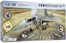 Load image into Gallery viewer, Click N’ Play Military Air Force F/A 18 Super Hornet Fighter Jet, 16 Piece Play Set with Accessories - Army Action Figures, Missiles, and More, Toy Jets for Boys 6+