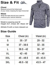 Load image into Gallery viewer, Liberty Imports Pack of 3 Men's Performance Quarter Zip Pullovers with Pockets, Quick Dry Active Long Sleeve Shirts (Edition 1, Large)