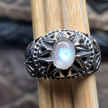 Load image into Gallery viewer, Natural Rainbow Moonstone 925 Solid Sterling Silver Men's Ring Size 8, 9, 10, 11, 12, 13