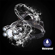 Load image into Gallery viewer, Headlamp 12000 Lumen Ultra Bright CREE LED Work Headlight Micro-USB Rechargeable, 4 Modes Head Lamp Waterproof Headlamps for Camping Hiking Hunting Hard Hat Workers