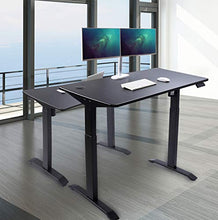 Load image into Gallery viewer, UNICOO - Electric Height Adjustable Standing Desk, Electric Standing Workstation Home Office Sit Stand Up Desk with 4 Pre-Set Memory Led Display Controller (Black Top/Black Legs - Electric)