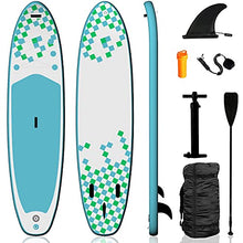 Load image into Gallery viewer, EDOSTORY Inflatable Stand Up Paddle Board (10'6 x 31.5'' x 6'') with Accessories Carry Bag, Wide Stance, Bottom Fin for Paddling, Non-Slip Deck, Surf Control, Youth & Adult Standing Boat A