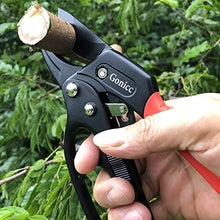 Load image into Gallery viewer, gonicc 8" Professional Ratchet Anvil Pruning Shears (GPPS-1011), Ratcheting Mechanism, Anvil Groove Design, Reinforced Design Handle, Garden Shears Clippers, Anvil Pruner, Hand Tools Scissors Loppers