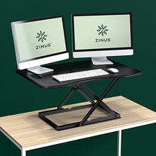 Load image into Gallery viewer, ZINUS Penny 36 Inch Standing Desk with Adjustable Height / Desktop Workstation / Desk Converter / No Assembly, Black