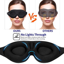 Load image into Gallery viewer, MZOO Sleep Eye Mask for Men Women, 3D Contoured Cup Sleeping Mask & Blindfold, Concave Molded Night Sleep Mask, Block Out Light, Soft Comfort Eye Shade Cover for Travel Yoga Nap, Black