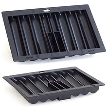Load image into Gallery viewer, GSE Casino Poker Table Plastic Chip Trays, Las Vegas Style Dealer Table Chips Tray, Holds 300 Chips & 2 Playing Cards