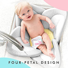 Load image into Gallery viewer, Blooming Bath Lotus Baby Bath Seat - Premium Baby Bathtub, Fits Most Sinks - Newborn & Baby Essentials - Baby Gifts - 33" - Grey/White/Yellow