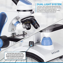 Load image into Gallery viewer, AmScope M162C-2L-PB10-WM-SP14-50P100S 40X-1000X Beginners Microscope Kit for Kids & Students w/Complete Science Accessory Kit + World of The Microscope Book