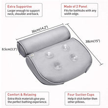 Load image into Gallery viewer, ESSORT Bath Tray and Bath Pillow Combo, Air Mesh Bathroom Cushion for Head, Neck, Shoulder Support, Bathtub Caddy Tray Adjustable Holder