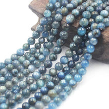 Load image into Gallery viewer, 6mm Round Blue Kyanite Jewelry Loose Gemstone Beads Strand 15" Natural Stone for Necklace Bracelet DIY Design