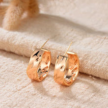 Load image into Gallery viewer, MYEARS Hoop Earrings Gold Half Open 14K Gold Filled Tiny Boho Beach Simple Delicate Handmade Hypoallergenic Jewelry Gift (Symmetrical Heart)